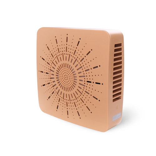 4-in-1 Portable Air Purifier with HEPA Filter, Aromatherapy Diffuser, Ionizer, Mini Fan – USB Desktop Air Cleaner for Home, Office, Baby, Pets and travel (Warm Beige)