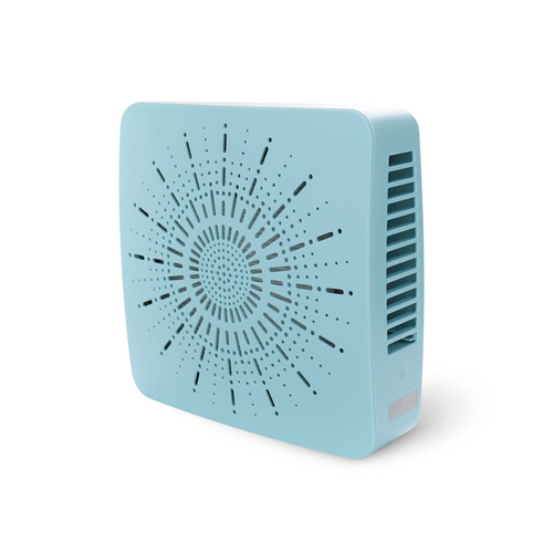 4-in-1 Portable Air Purifier with HEPA Filter, Aromatherapy Diffuser, Ionizer, Mini Fan – USB Desktop Air Cleaner for Home, Office, Baby, Pets and travel (Mist Blue)