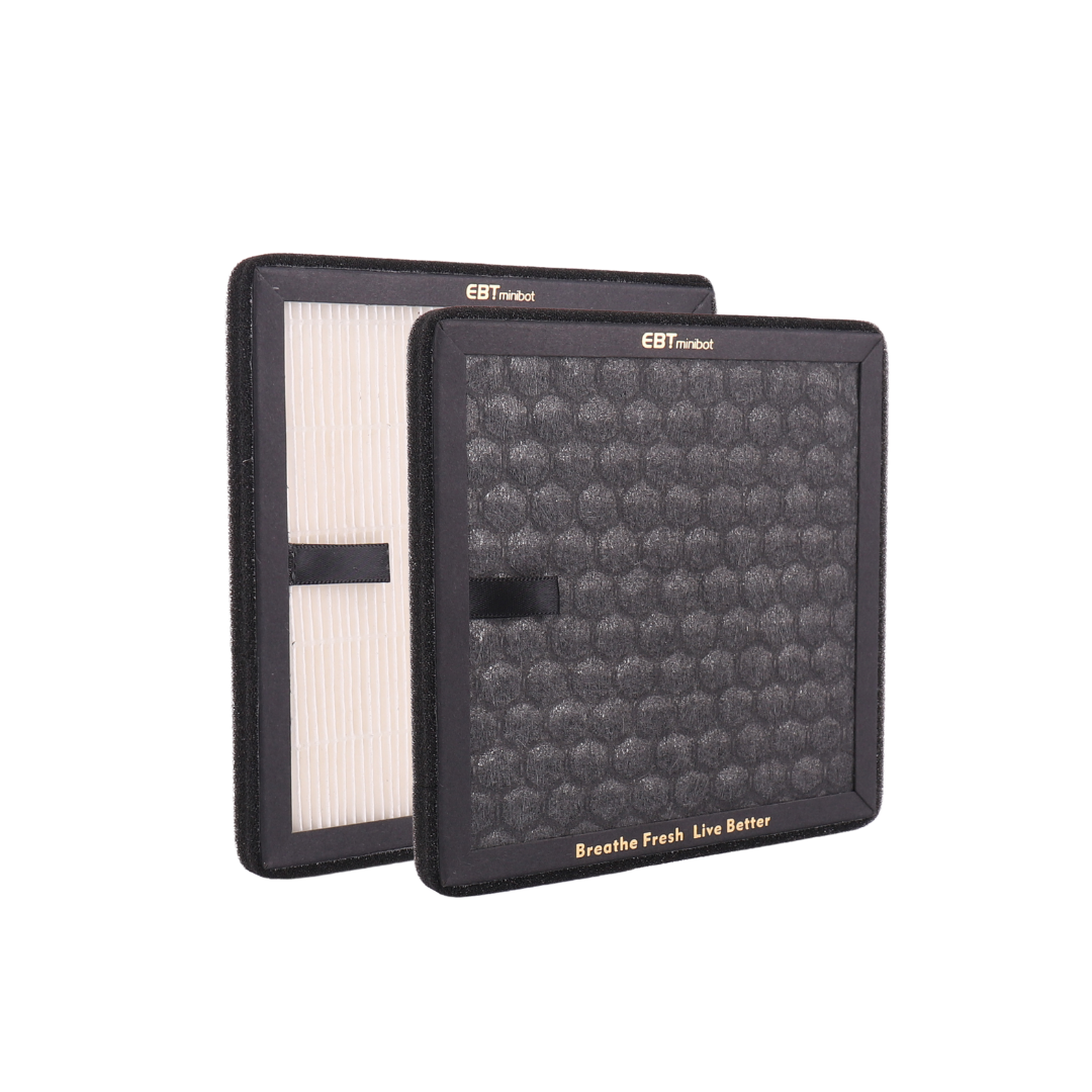 Air Purifier Dual Filter Replacement - H13 HEPA + Activated Carbon - Compatible with Y-20GM Desktop Purifiers
