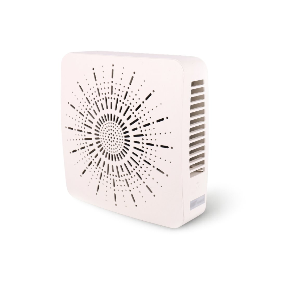 4-in-1 Portable Air Purifier with HEPA Filter, Aromatherapy Diffuser, Ionizer, Mini Fan – USB Desktop Air Cleaner for Home, Office, Baby, Pets and travel – Compact by EBTminibot (Classic White)